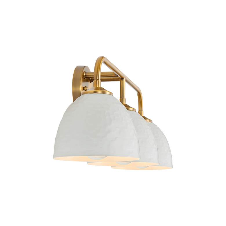 Image 6 Shepard 3-Light Bath Vanity in Modern Brass with Matte White more views