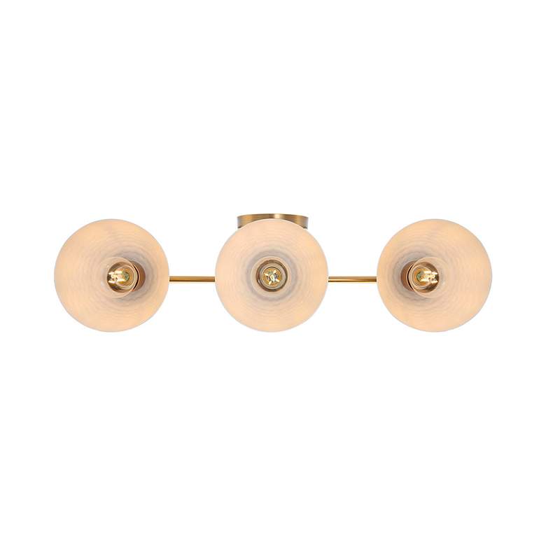 Image 7 Shepard 3-Light Bath Vanity in Modern Brass with Matte White more views