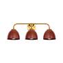 Thumbnail2 of Shepard 3-Light Bath Vanity in Modern Brass with Russet Clay more views