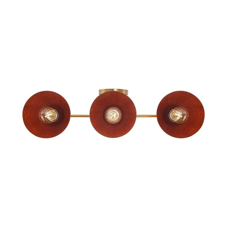 Image 7 Shepard 3-Light Bath Vanity in Modern Brass with Russet Clay more views