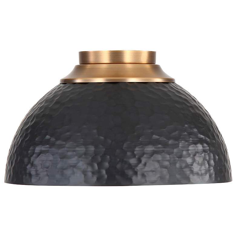 Image 1 Shepard 3-Light Flush Mount in Modern Brass with Matte Black