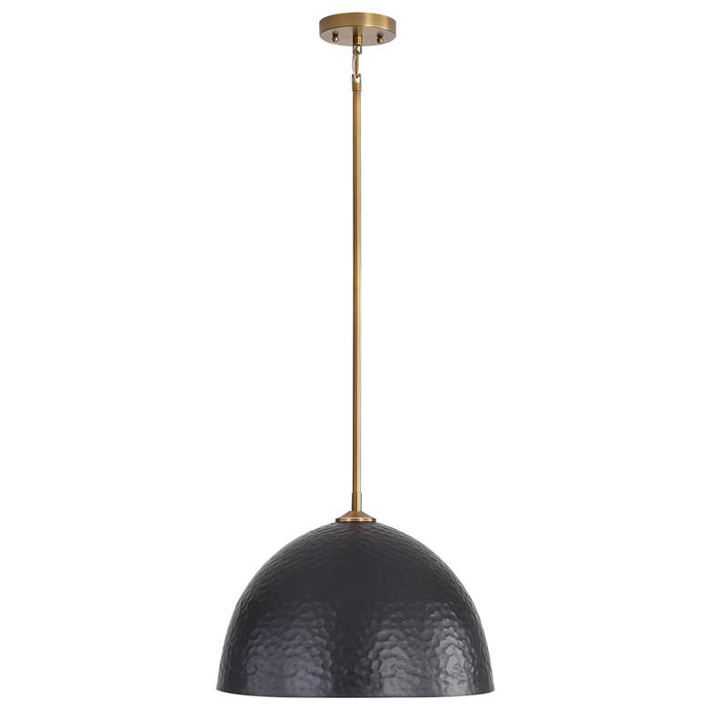 Image 1 Shepard Large Pendant in Modern Brass with Matte Black