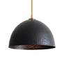 Thumbnail2 of Shepard Large Pendant in Modern Brass with Matte Black more views