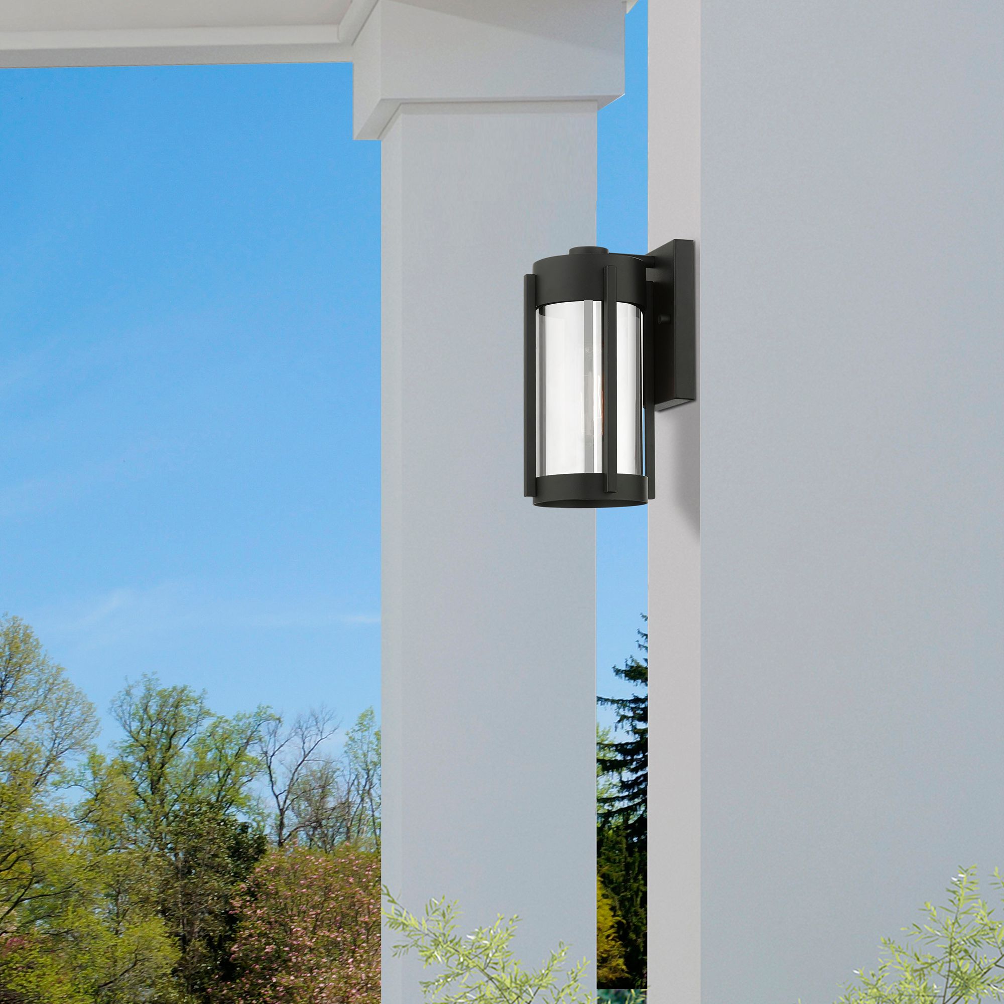 Sheridan 1 Light Black Outdoor Wall Lantern