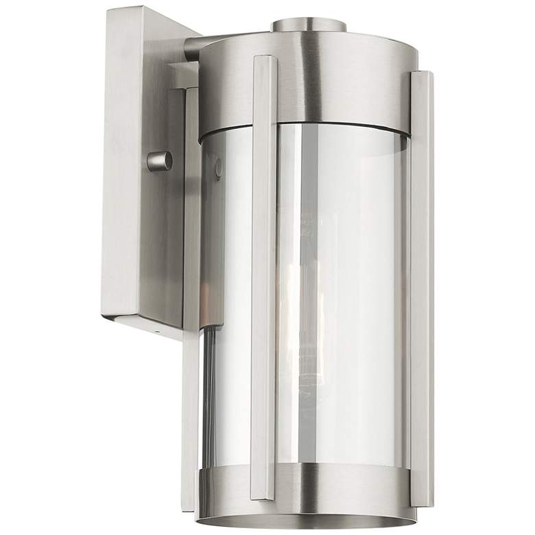 Image 2 Sheridan 10 1/4" High Brushed Nickel Outdoor Wall Light