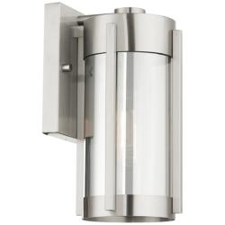 Sheridan 10 1/4" High Brushed Nickel Outdoor Wall Light