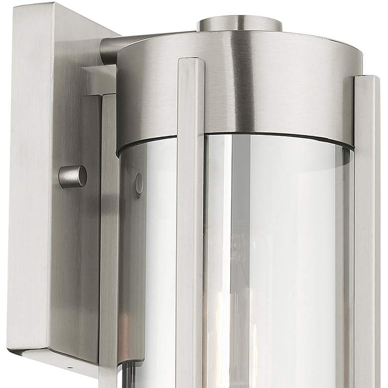 Image 3 Sheridan 10 1/4" High Brushed Nickel Outdoor Wall Light more views
