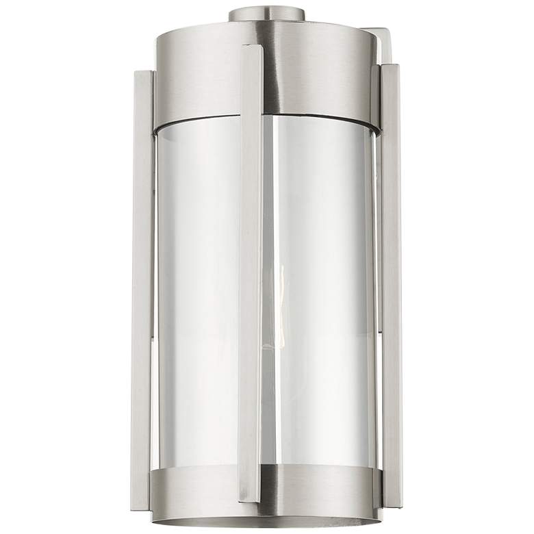 Image 4 Sheridan 10 1/4" High Brushed Nickel Outdoor Wall Light more views