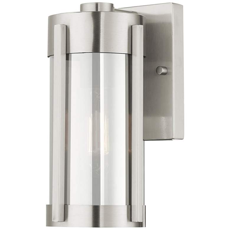 Image 5 Sheridan 10 1/4" High Brushed Nickel Outdoor Wall Light more views