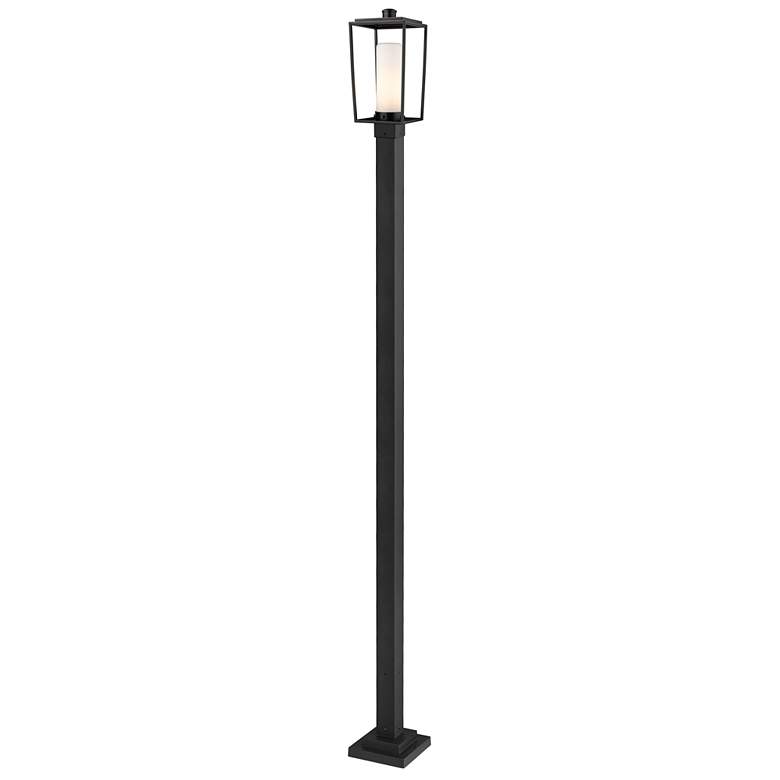 Image 1 Sheridan 111 1/4" High Black Outdoor Post Light with Base