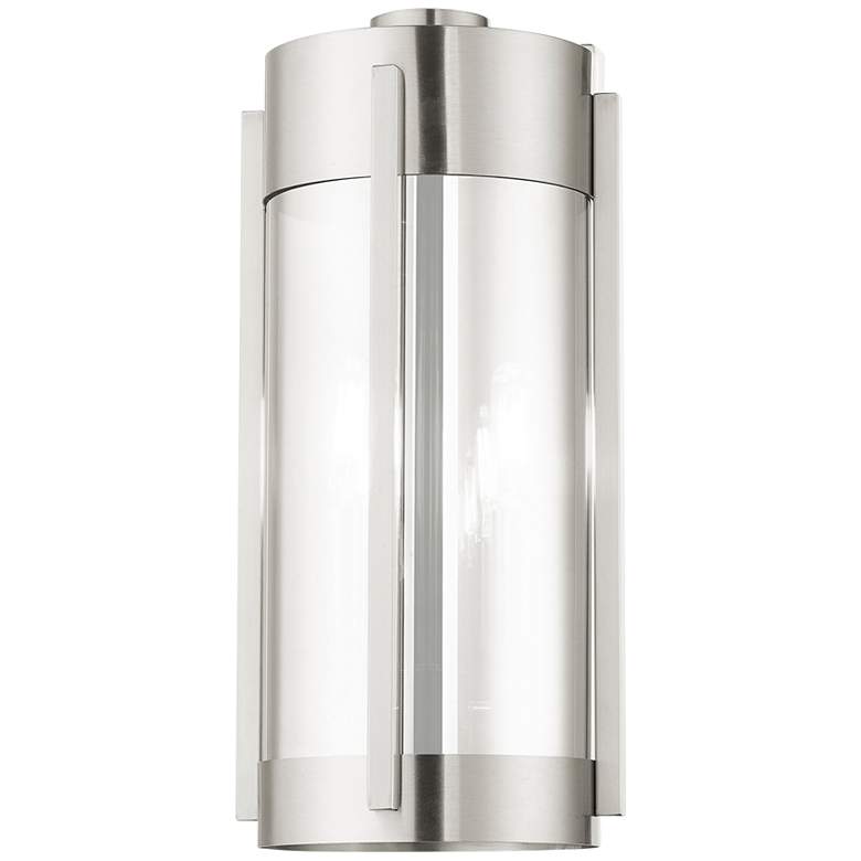 Image 6 Sheridan 16" High Brushed Nickel 2-Light Outdoor Wall Light more views