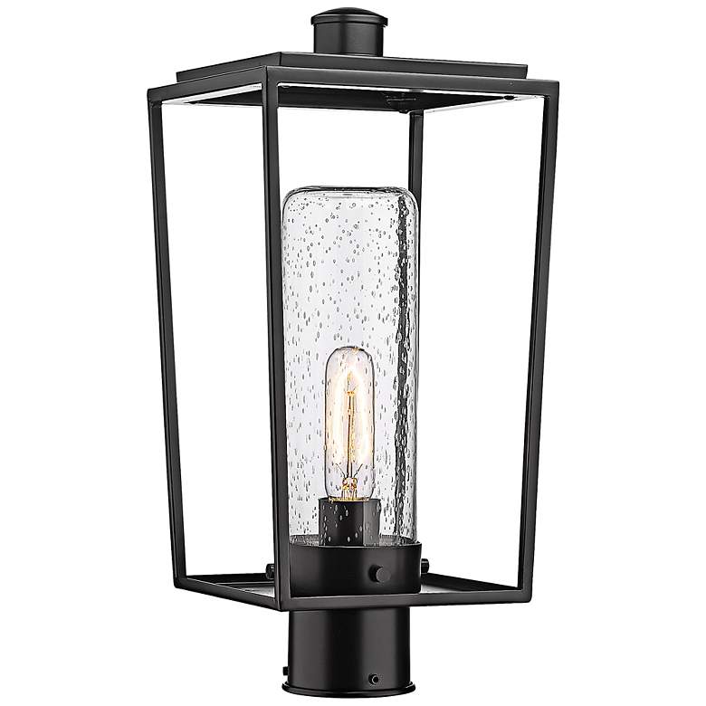 Image 1 Sheridan 17 1/2" High Black Outdoor Lantern Post Light