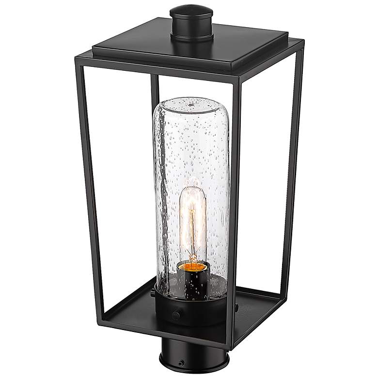 Image 4 Sheridan 17 1/2" High Black Outdoor Lantern Post Light more views