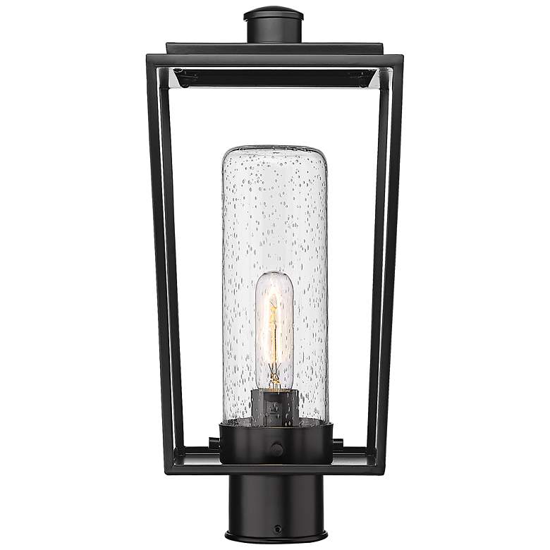 Image 5 Sheridan 17 1/2" High Black Outdoor Lantern Post Light more views