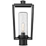 5_Sheridan 17 1/2" High Black Outdoor Lantern Post Light more views