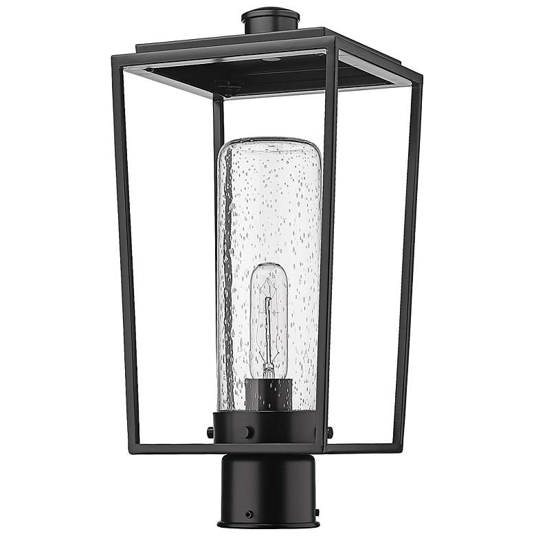 Image 6 Sheridan 17 1/2" High Black Outdoor Lantern Post Light more views