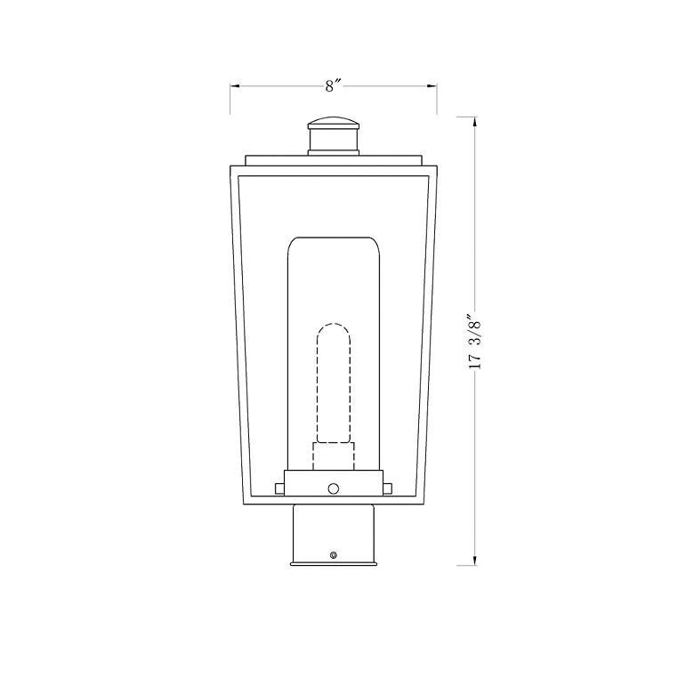 Image 7 Sheridan 17 1/2" High Black Outdoor Lantern Post Light more views