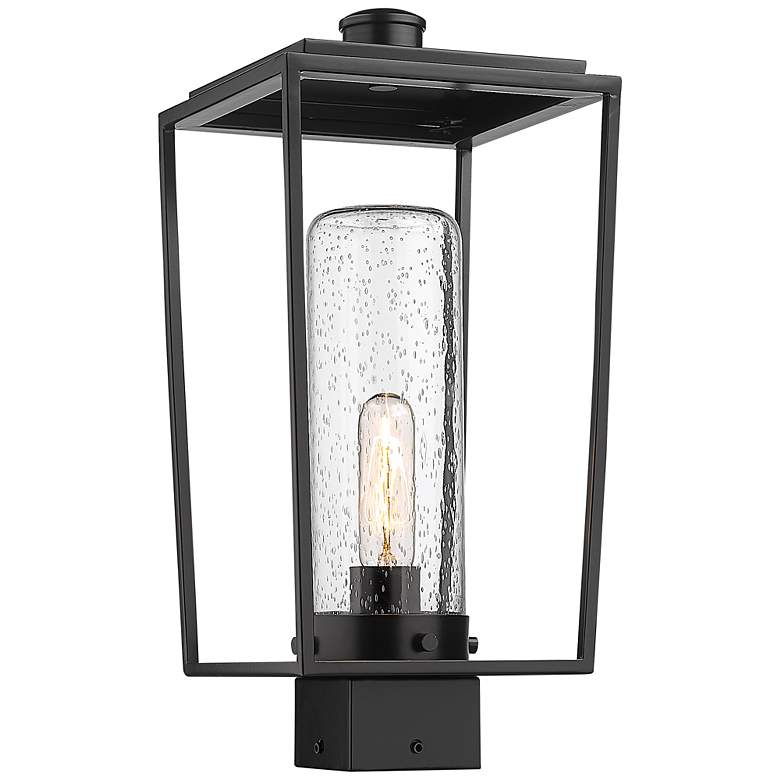 Image 1 Sheridan 17 1/4" High Black Outdoor Lantern Post Light