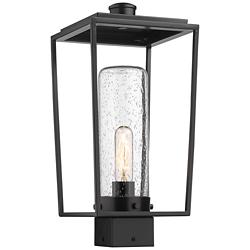 Sheridan 17 1/4" High Black Outdoor Lantern Post Light