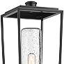 2_Sheridan 17 1/4" High Black Outdoor Lantern Post Light more views