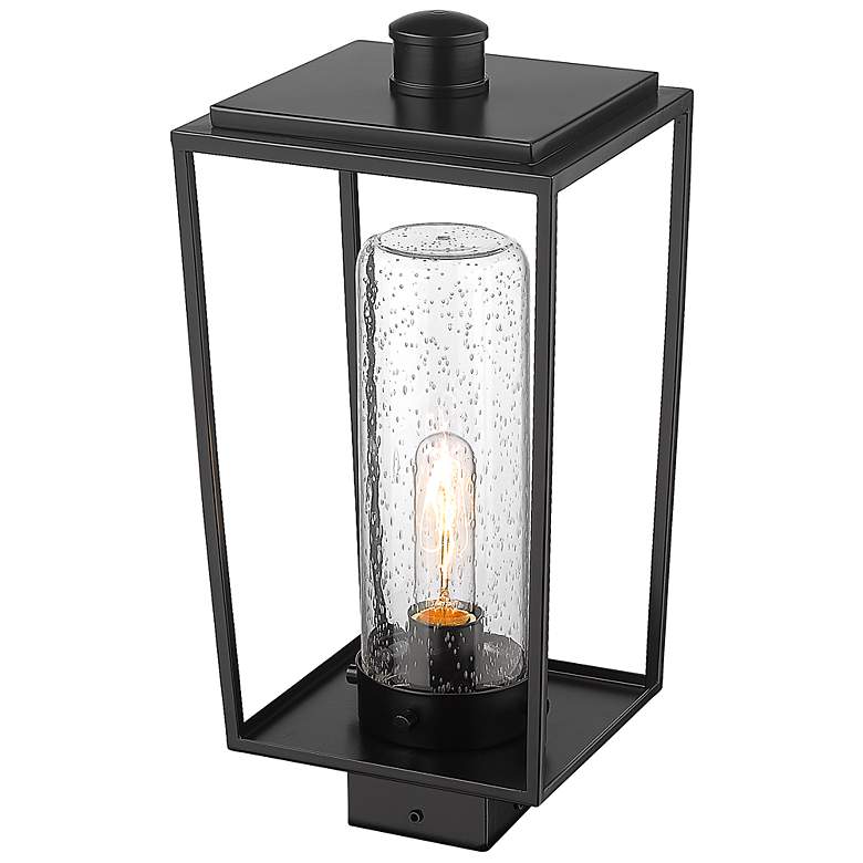 Image 4 Sheridan 17 1/4" High Black Outdoor Lantern Post Light more views