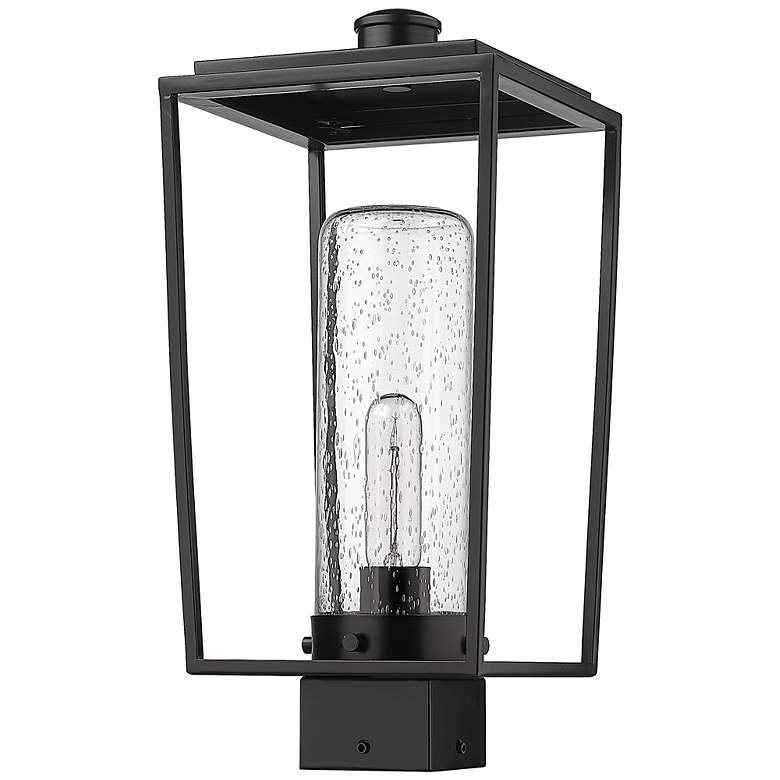Image 6 Sheridan 17 1/4" High Black Outdoor Lantern Post Light more views