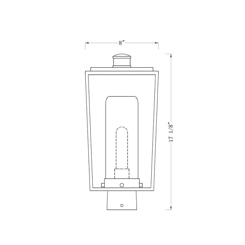 Image 7 Sheridan 17 1/4" High Black Outdoor Lantern Post Light more views