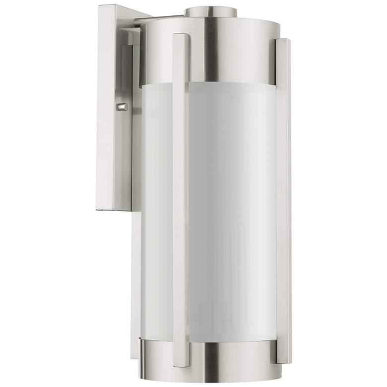 Image 2 Sheridan 18 3/4"H Brushed Nickel 3-Light Outdoor Wall Light
