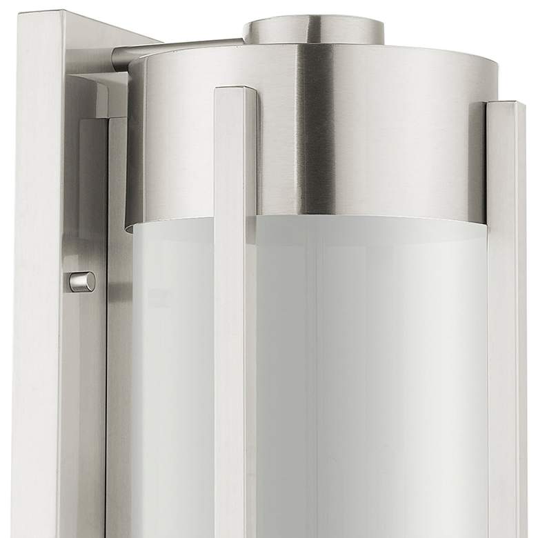 Image 3 Sheridan 18 3/4"H Brushed Nickel 3-Light Outdoor Wall Light more views