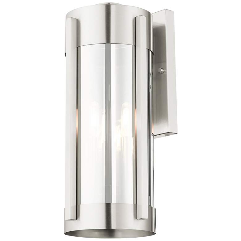 Image 5 Sheridan 18 3/4"H Brushed Nickel 3-Light Outdoor Wall Light more views