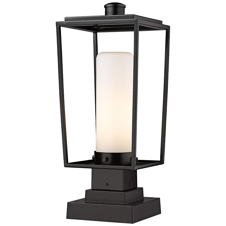 Image 1 Sheridan 19 3/4" High Black Metal Outdoor Pier Mount Light