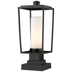 Sheridan 19 3/4" High Black Metal Outdoor Pier Mount Light