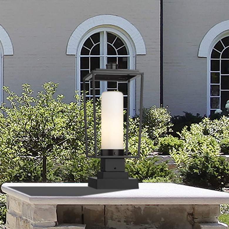 Image 1 Sheridan 19 3/4" High Black Metal Outdoor Pier Mount Light