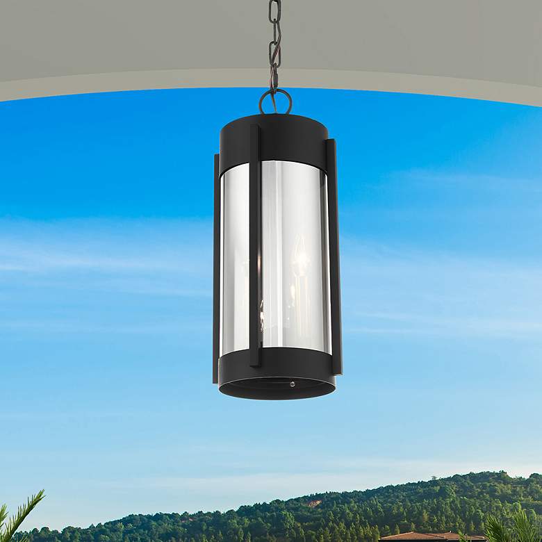 Image 1 Sheridan 2 Light Black Outdoor Pendant Lantern