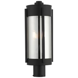 Sheridan 2 Light Black Outdoor Post Top Lantern