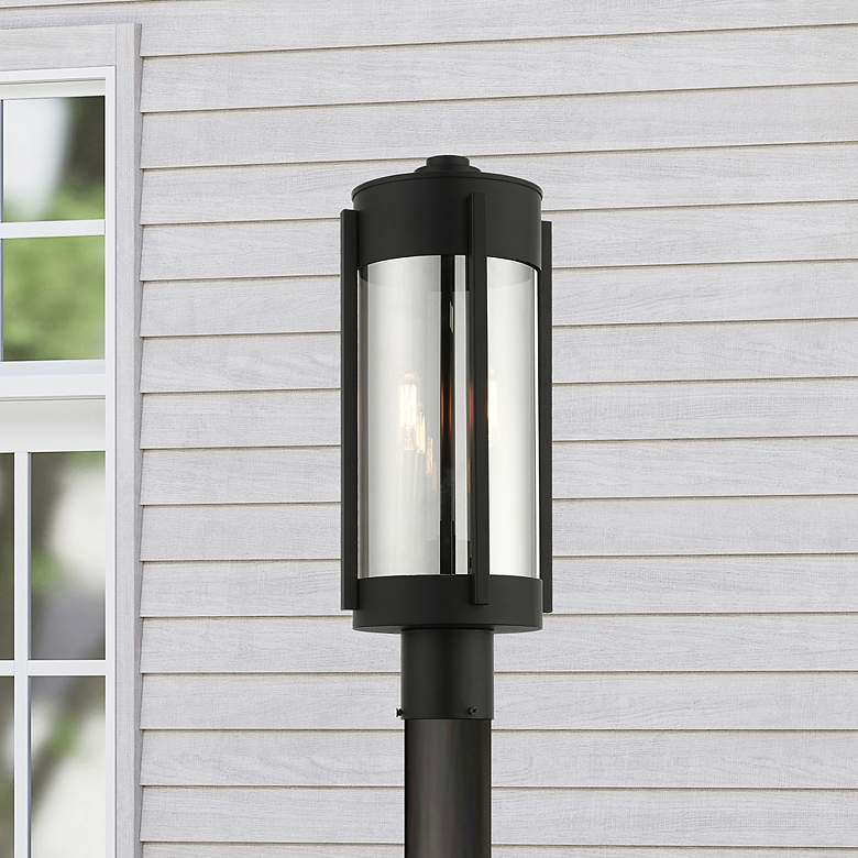 Image 7 Sheridan 2 Light Black Outdoor Post Top Lantern more views