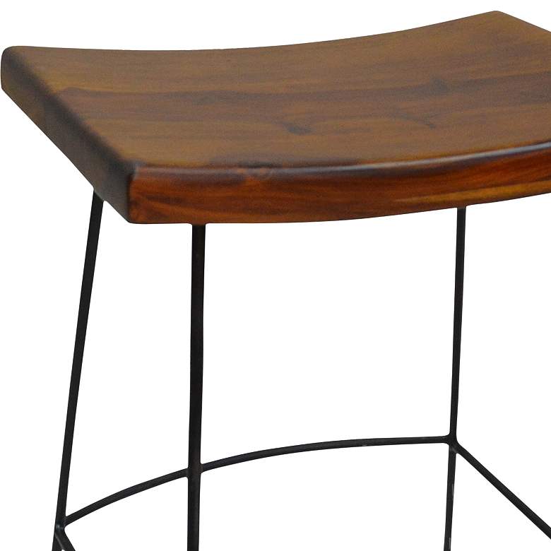 Image 2 Sheridan 24 inch Chestnut Wood Counter Stool more views