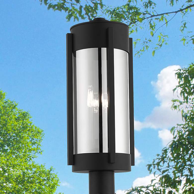 Image 1 Sheridan 3 Light Black Outdoor Post Top Lantern