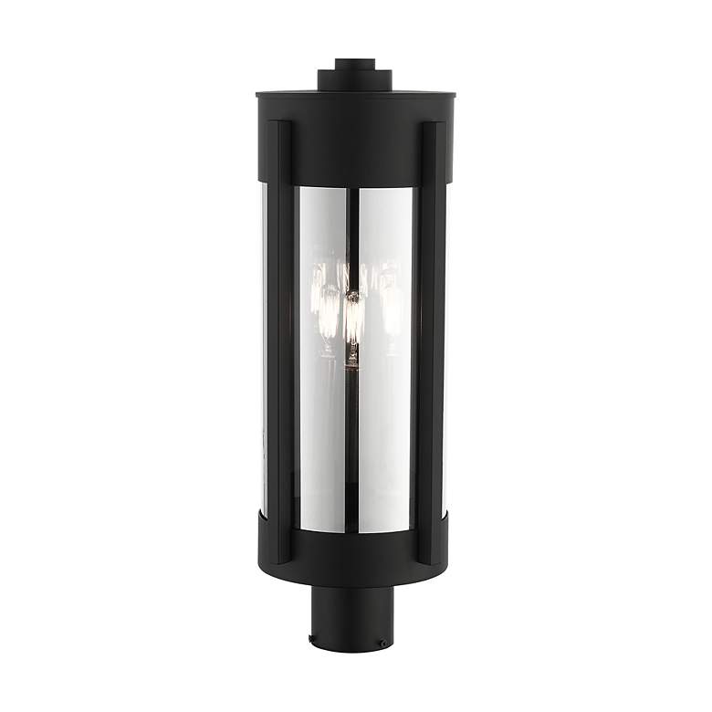 Image 6 Sheridan 3 Light Black Outdoor Post Top Lantern more views