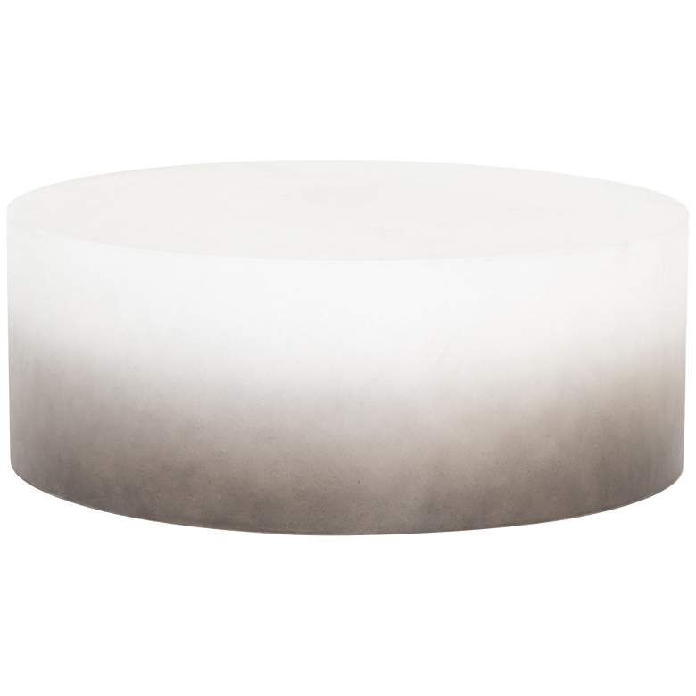 Image 2 Sheridan 42 1/4 inch Wide Slate Gray Drum Outdoor Coffee Table