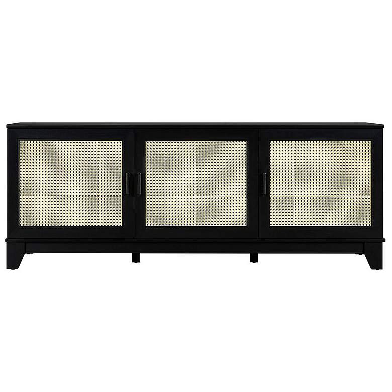 Image 1 Sheridan 62.99 Modern Cane TV Stand in Black