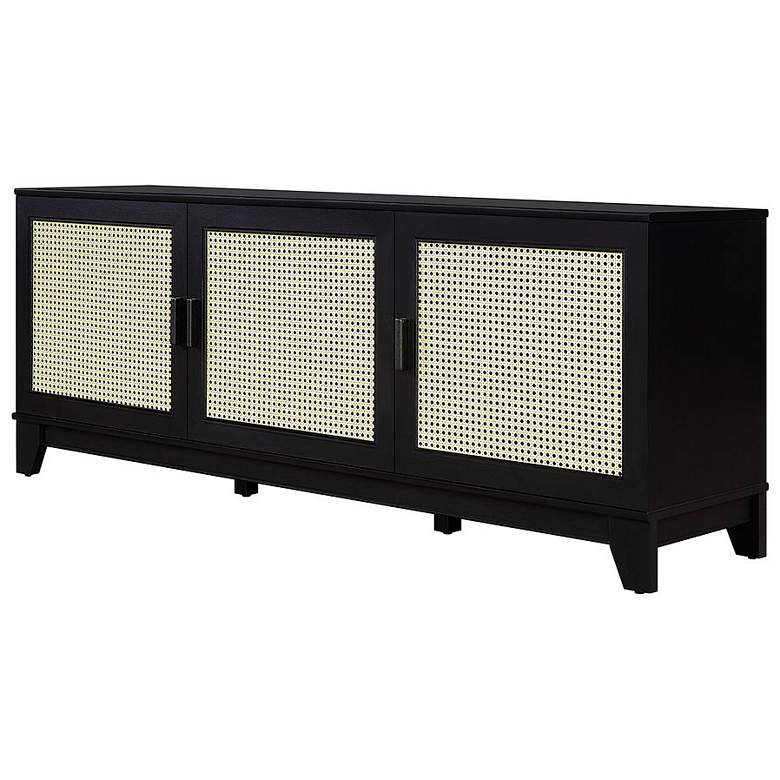 Image 7 Sheridan 62.99 Modern Cane TV Stand in Black more views