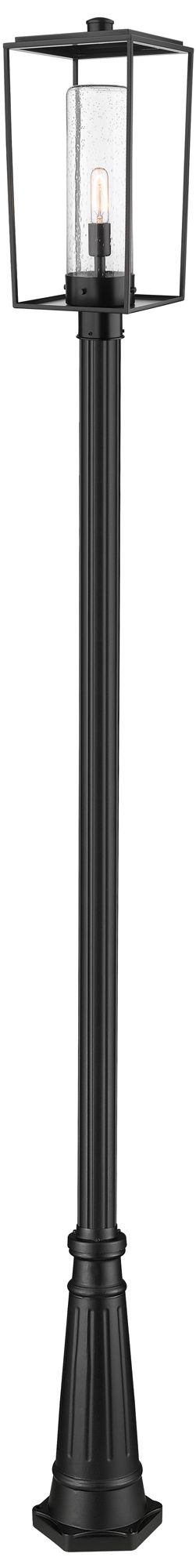 Sheridan by Z-Lite Black 116.5 inch 1 Light Outdoor Post Mounted Fixture