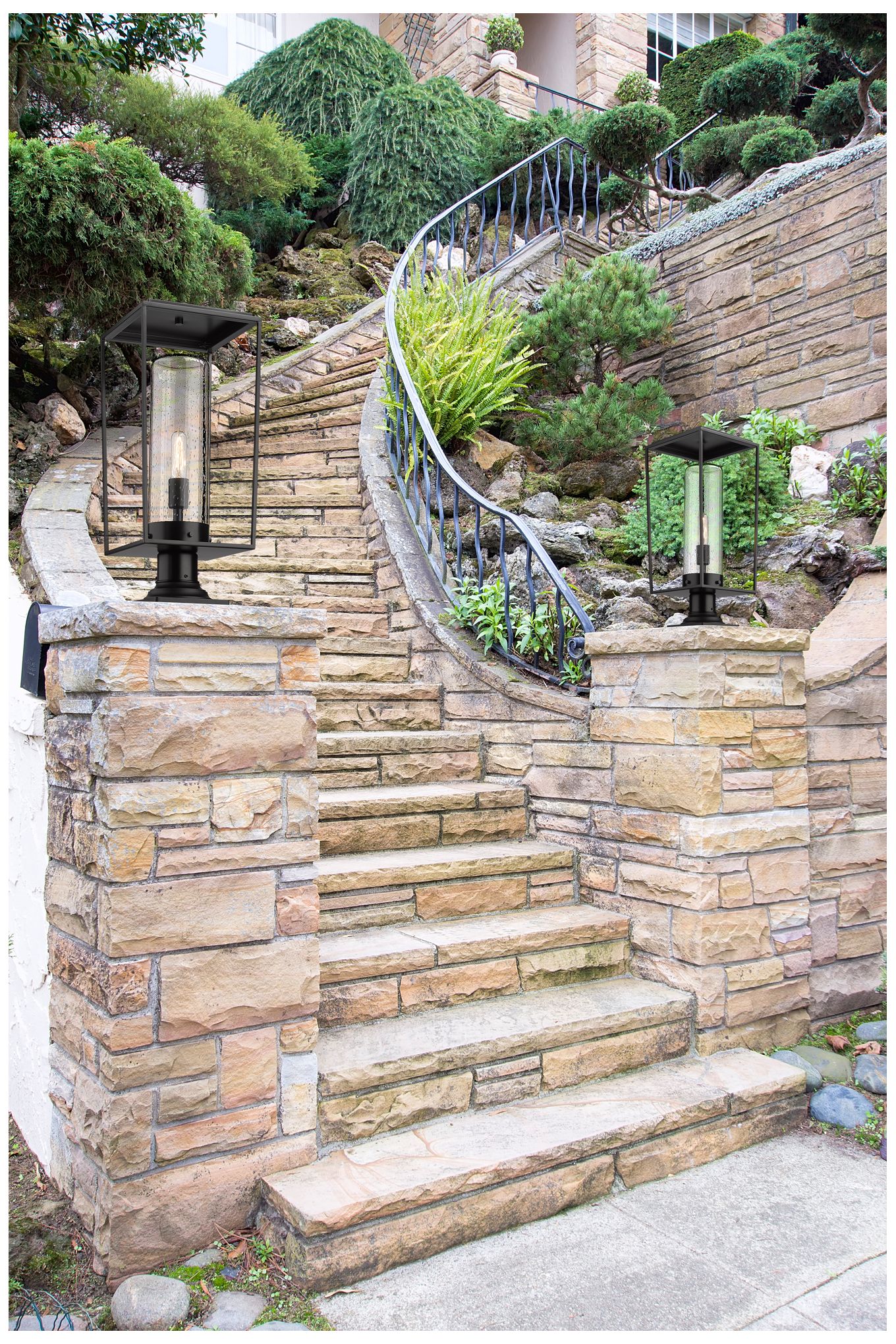 Image 3 Sheridan by Z-Lite Black 24.5 inch 1 Light Outdoor Pier Mounted Fixture more views