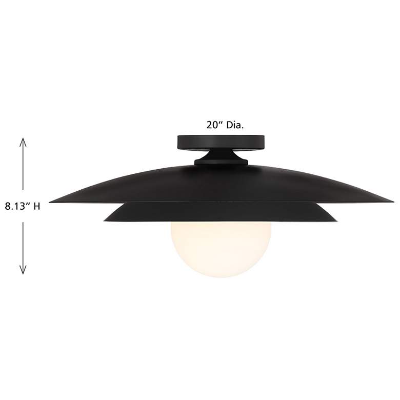 Image 6 Sherrer 1-Light Ceiling Light in Matte Black more views