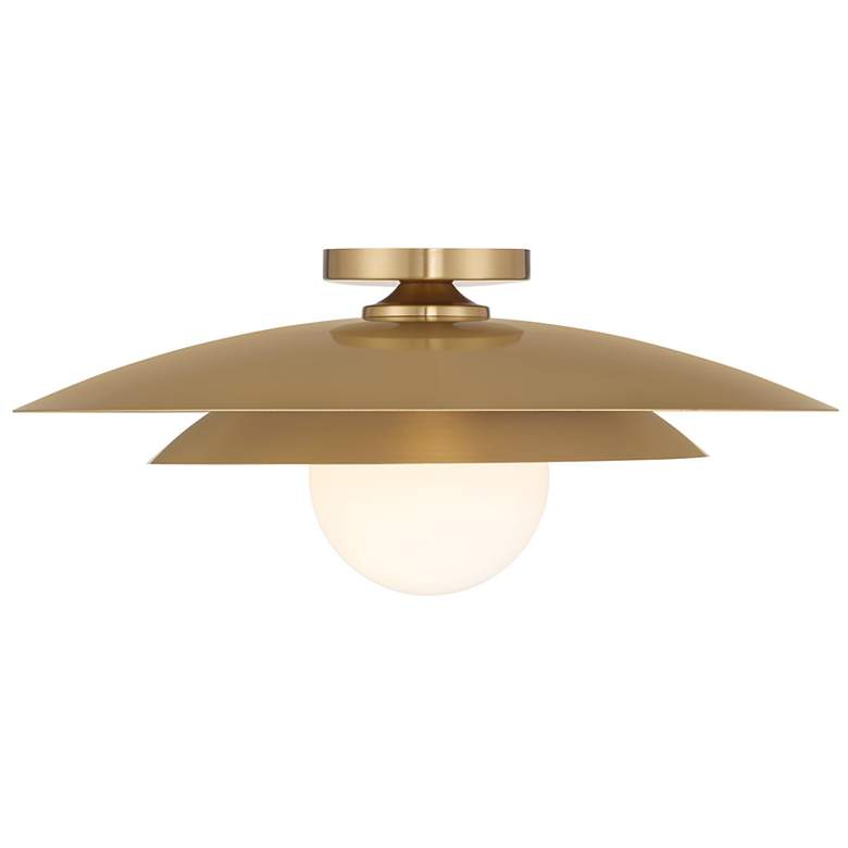Image 1 Sherrer 1-Light Ceiling Light in Warm Brass