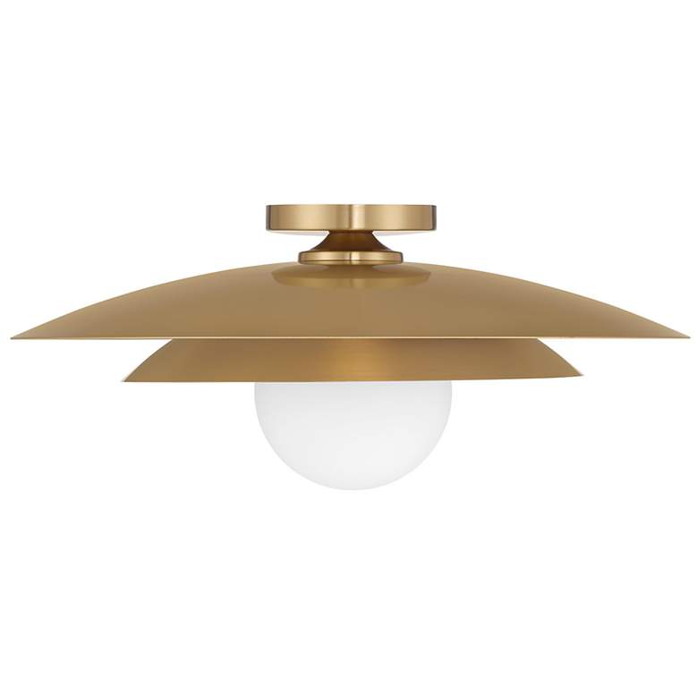 Image 2 Sherrer 1-Light Ceiling Light in Warm Brass more views
