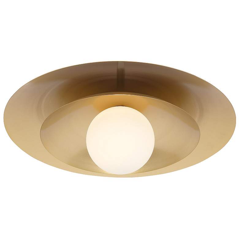 Image 4 Sherrer 1-Light Ceiling Light in Warm Brass more views