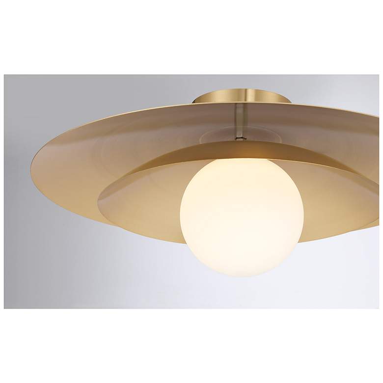 Image 5 Sherrer 1-Light Ceiling Light in Warm Brass more views