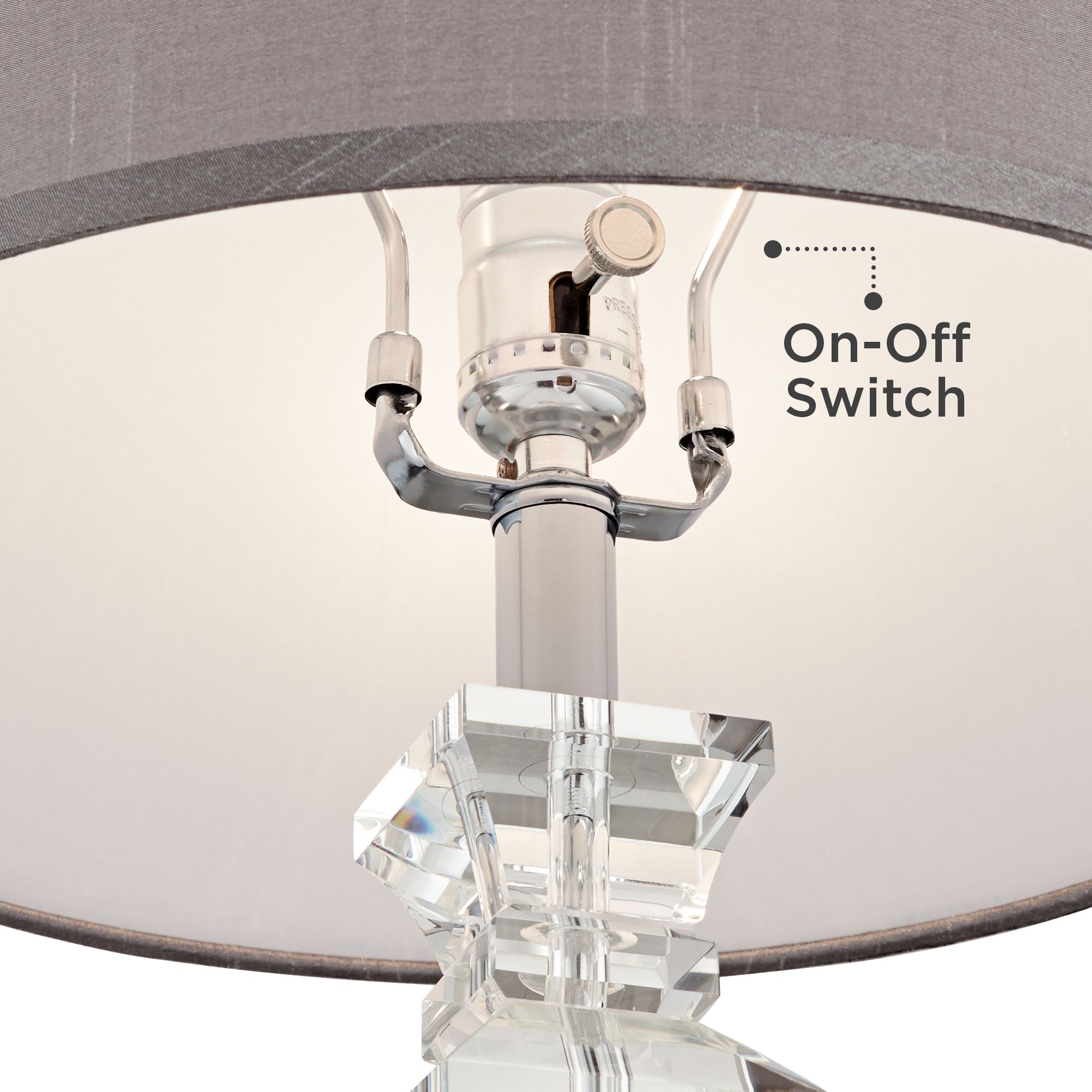 Sherry Clear Crystal Table Lamp with Tabletop Dimmer 443K3 Lamps Plus